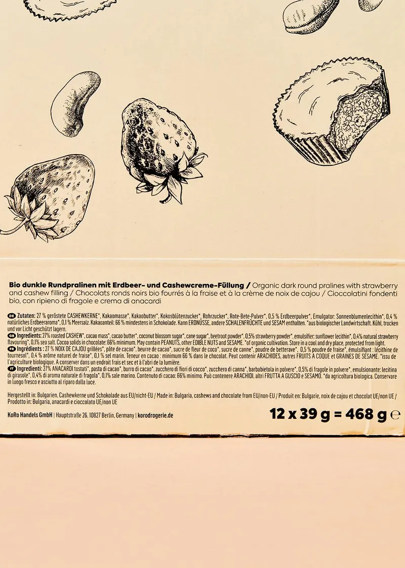 KoRo Bio Nut Butter Cups Cashew-Strawberry 12 x 3 x 13 g – Produktbild 3 von 5