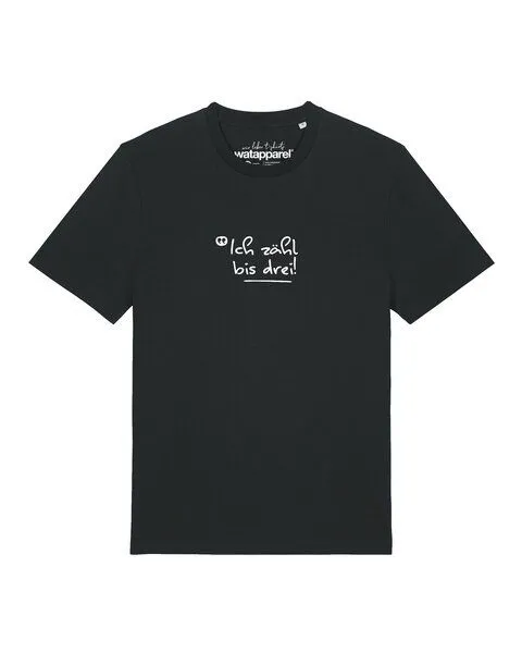 watapparel watapparel T-Shirt Unisex Ich zähl bis drei, Black, – Produktbild 1 von 2