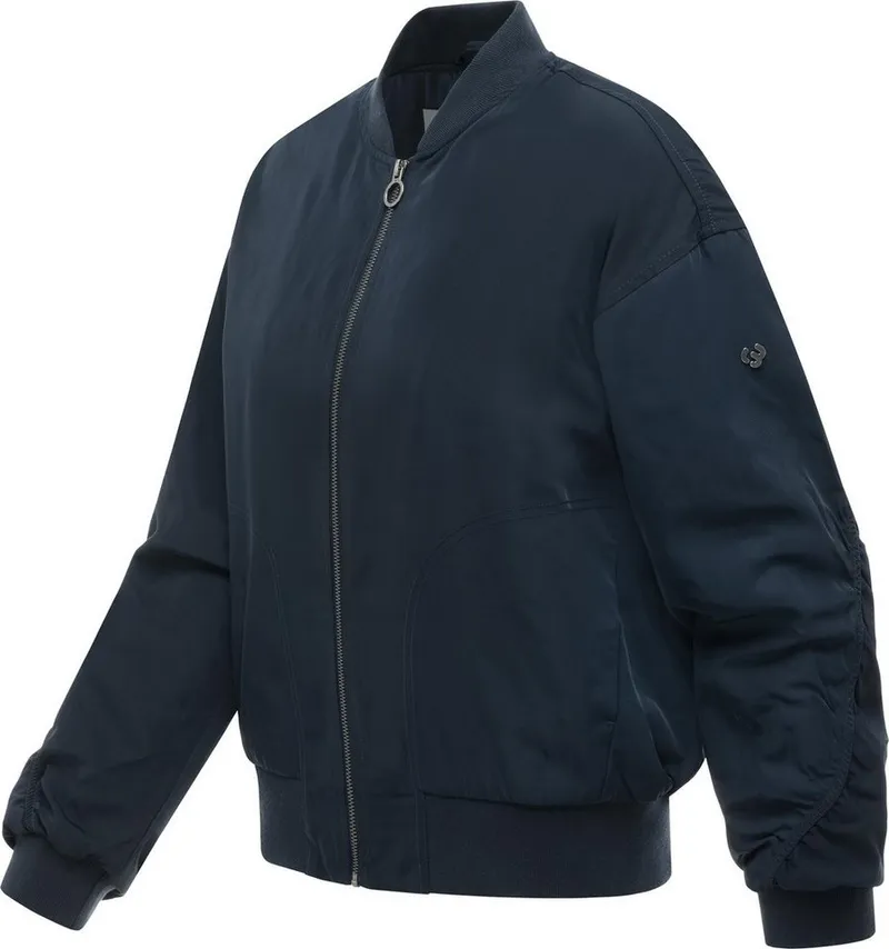 ragwear ragwear Outdoorjacke Allyra Y Leichte Übergangs-Bomberjacke mit Rippkragen, winddicht, Blau, – Produktbild 3 von 4