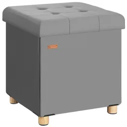 Casaria® Sitzhocker Anthrazit Samt 42x38x38cm faltbar – Produktbild 1 von 1