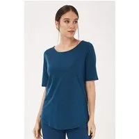 ORGANICATION ORGANICATION T-Shirt aus Tencel- Bio-Baumwolle-Mix, Navy, – Produktbild 1 von 1