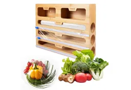 Youyijia Folienspender 5-in-1 Bambus Folienspender 5 Steckplätze für Schublade&Arbeitsplatte – Produktbild 1 von 1