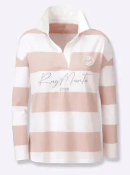 heine Langarm-Poloshirt puder-ecru-bedruckt – Produktbild 1 von 1