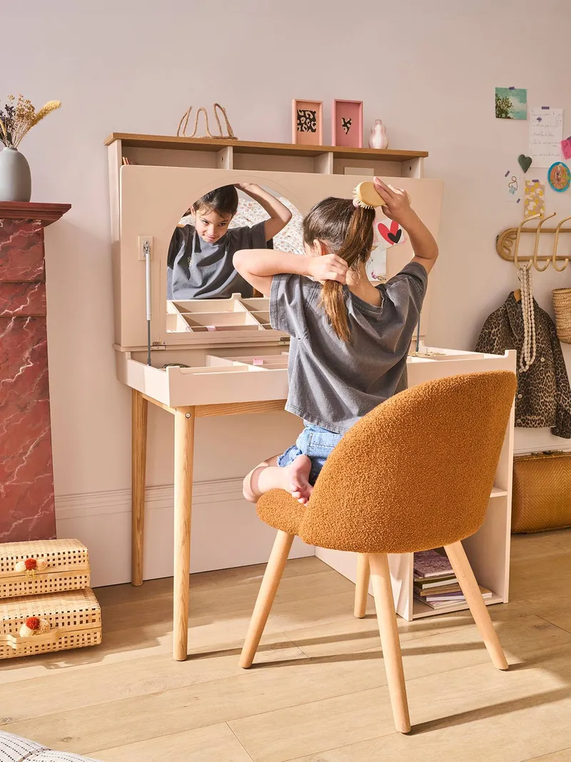 Vertbaudet 2-in-1 Kinderschreibtisch-Frisiertisch BLUSH hell, Hellrosa, – Produktbild 3 von 4