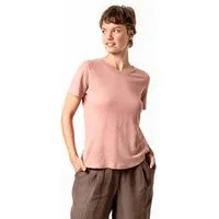 Living Crafts Living Crafts Damen-T-Shirt "TELSA" aus Leinen mit Rundhals-Ausschnitt, dried rose, Gr. L – Produktbild 1 von 2