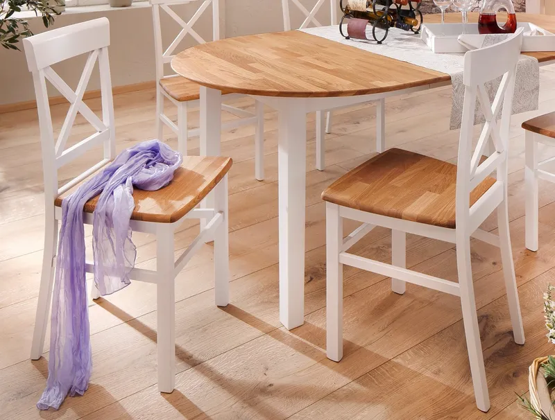 Home affaire Esstisch Time Massivholz FSC Holztisch, Durchmesser 120 cm, mit Auszugsfunktion, Küchentisch, Bestseller, Braun, – Produktbild 2 von 5