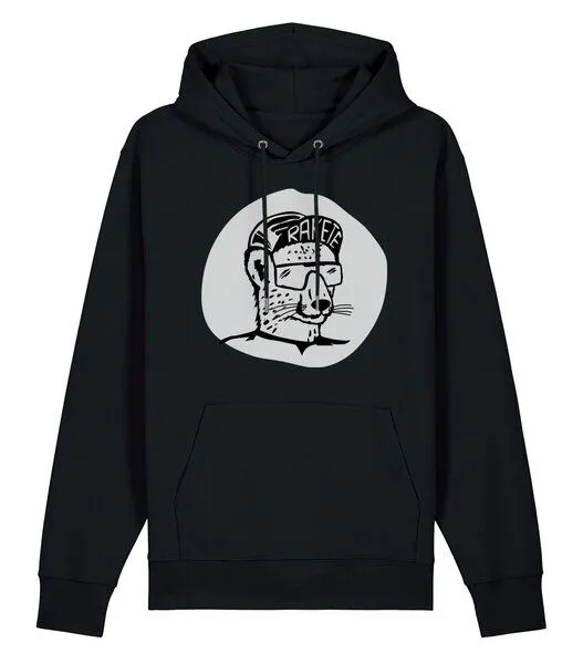 päfjes päfjes Gepard die Rakete / Gravel / Rennrad - Unisex Fair Wear Bio Hoodie, Schwarz, – Produktbild 2 von 3