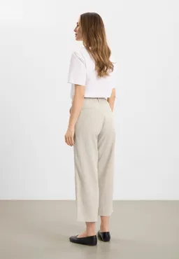 LAURIE LAURIE Damen vegan Hose Lily Straight Cropped Pebble Stone – Produktbild 1 von 1