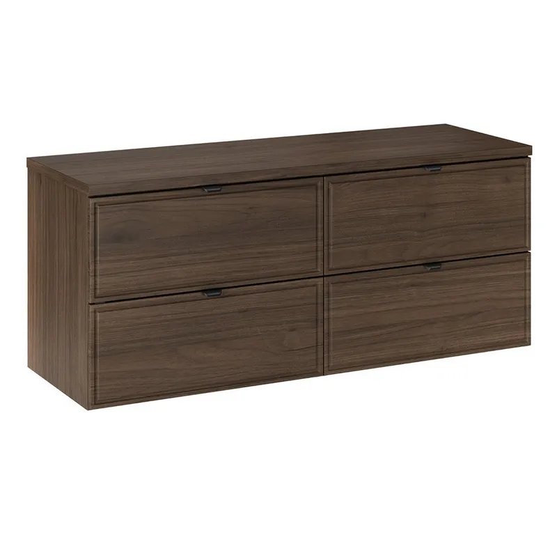 Lomadox Waschtischplatte TEMUCO-56-WALNUT, 120 cm breit in Walnuss, Braun, – Produktbild 4 von 4