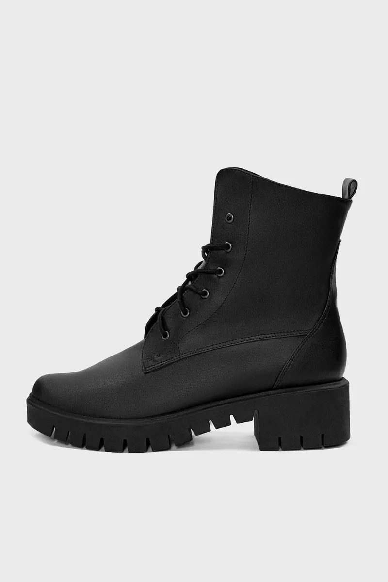 BOHEMA BOHEMA Damen vegan Schnürstiefel Classic Black, Schwarz, – Produktbild 2 von 2