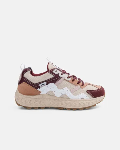 MoEa MoEa Sneakers Dune - Beige & Wine - Grapes, Natural, – Produktbild 1 von 4