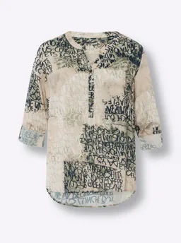 heine Druckbluse oliv-sand-bedruckt – Produktbild 1 von 1