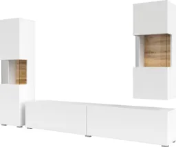 Home affaire Wohnwand Ava, Wohnzimmer-Set hängend/stehend montierbar, Vitrine, Lowboard, 3-tlg. – Produktbild 1 von 1