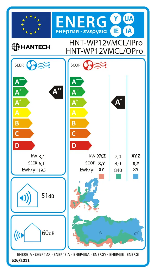 HANTECH Hantech Multisplit Klimaanlage 2 x 9.000 BTU (2,6kW) - WiFi - H-Pro – Produktbild 7 von 7
