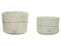 HANS NATUR HANS NATUR Aufbewahrungskorb, Bio-Baumwolle, Strick 2er Set Maße 20 x 15 cm und 25 x 18 cm – Produktbild 1 von 1