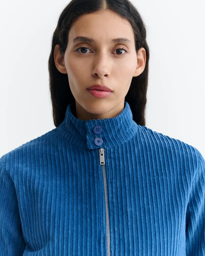 thinking mu Thinking MU Damen vegan Jacke Aus Cord Delia Blue, Blau, – Produktbild 1 von 2