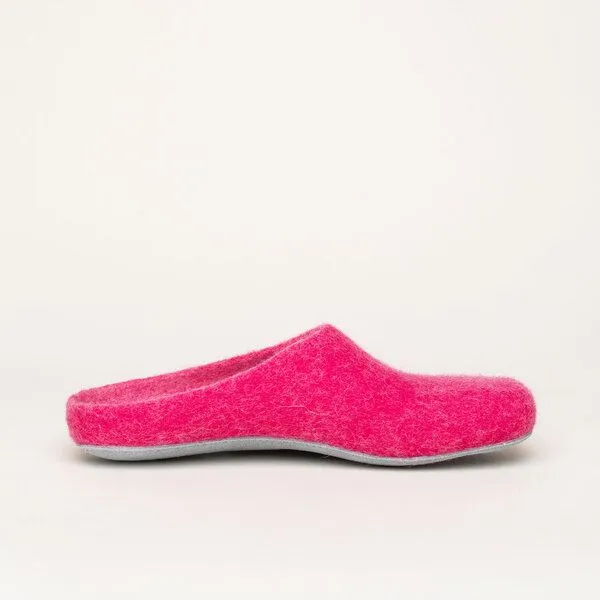 Magicfelt Magicfelt Filz-Hausschuh AP 701 aus 100% Merino-Wolle Pantoffeln für Damen & Herren mit Ledersohle, Pink, – Produktbild 4 von 6
