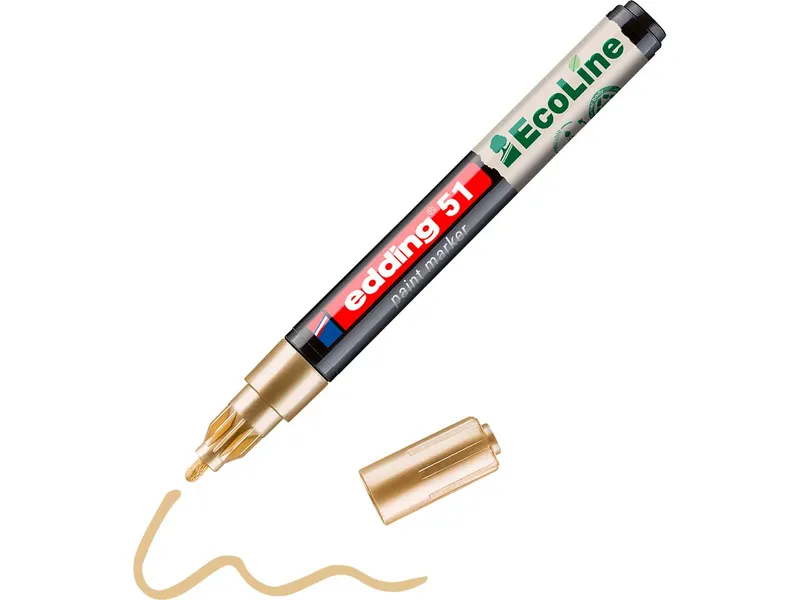 Edding Edding Lackmarker "51 EcoLine" wasserbasiert, Gold, – Produktbild 2 von 3