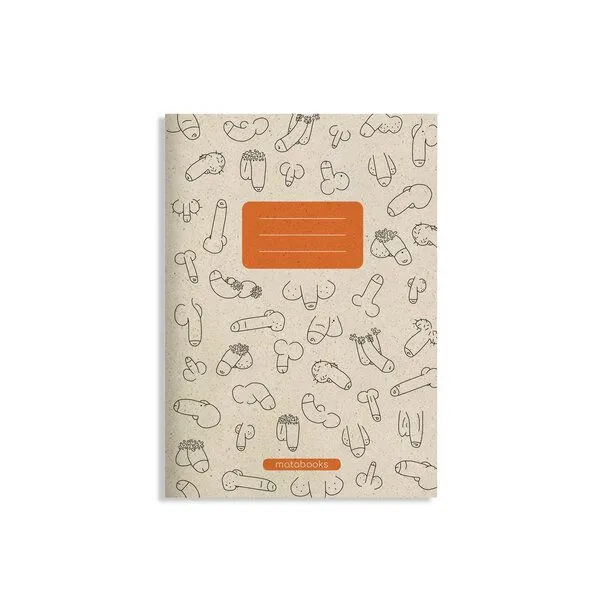 matabooks® matabooks® Handgemachtes A5 Notizbuch/Tagebuch/Skizzenbuch aus Graspapier – Maya, Carrot, – Produktbild 1 von 3