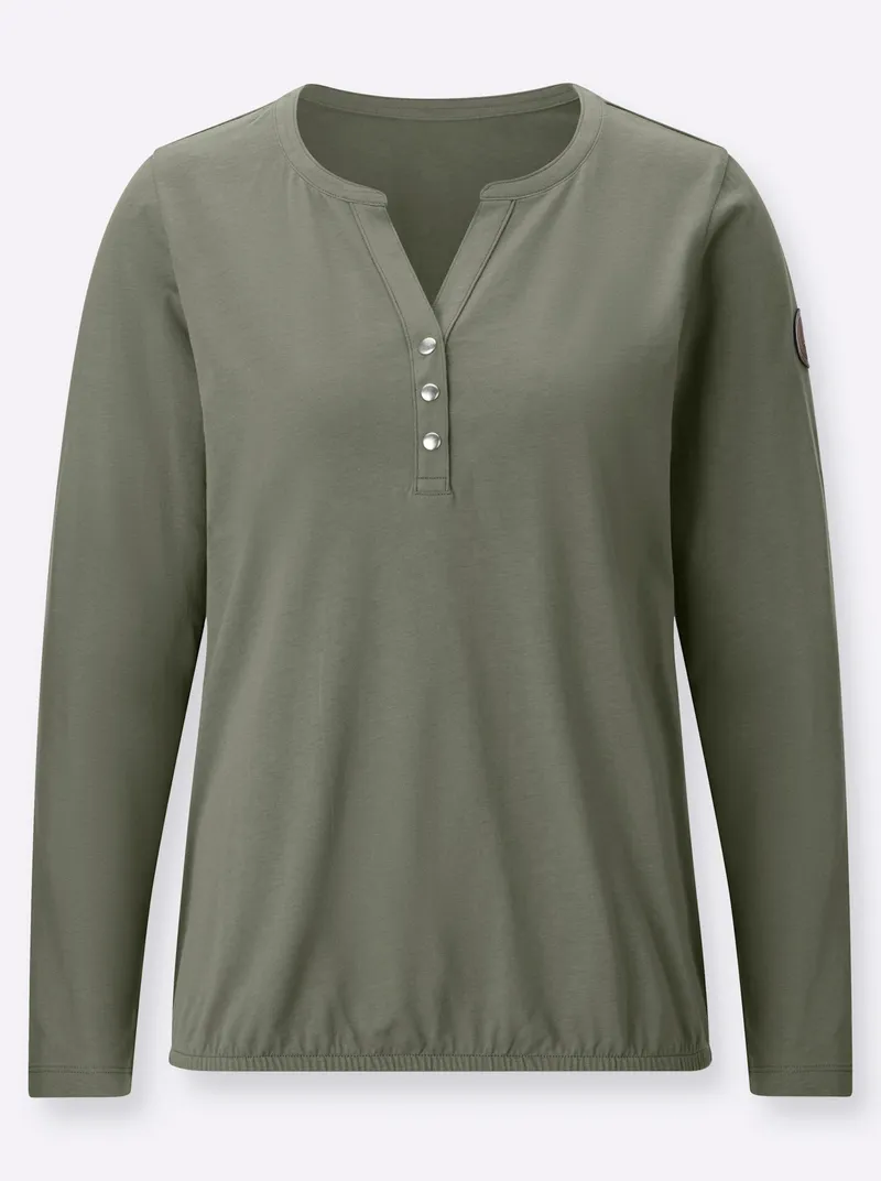 Witt Langarmshirt khaki, Khaki, – Produktbild 2 von 2