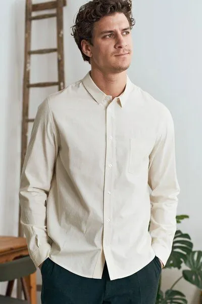 About Companions About Companions Klassisches Hemd SIMON aus Eco Silk, Beige (ecru), – Produktbild 4 von 4