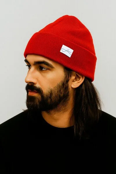 Lou-i Lou-i Mütze aus Merinowolle unisex, Rot, – Produktbild 2 von 4