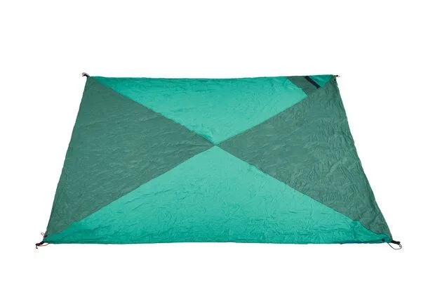Ticket to the Moon Ticket to the Moon faltbares Strandtuch "Travel Blanket" aus schnelltrocknender Fallschirmseide, Exotic ocean/petrol grün, – Produktbild 2 von 4