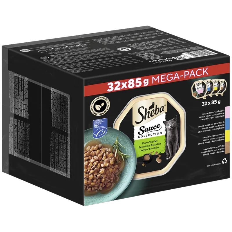Sheba Sheba Schale Multipack Sauce Collection Feine Vielfalt MSC 32x85g – Produktbild 1 von 1