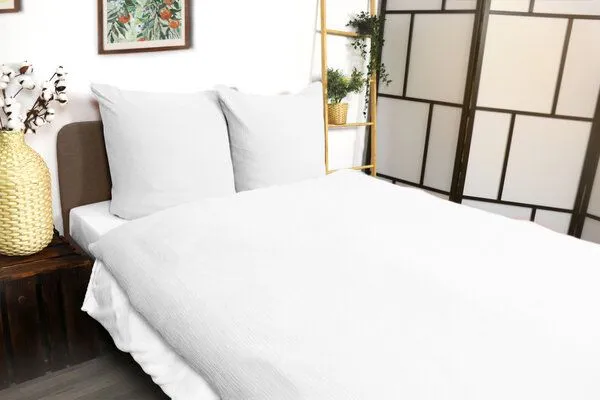 jilda-tex jilda-tex Musselin-Bettwäsche Medina 100% Bio-Baumwolle Made in Green in naturfarben, Weiß, – Produktbild 4 von 4