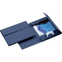 Memo Sammelmappe 'Elegance', blau, A4 mit Flügel u Druckknopfverschluss – Produktbild 1 von 1