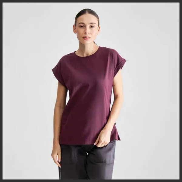 Dedicated Dedicated T-Shirt Visby Base, Fig red, – Produktbild 1 von 4