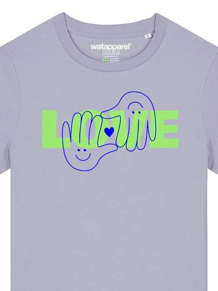 watapparel watapparel T-Shirt Frauen Love, Lavender, – Produktbild 3 von 3