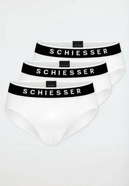 Schiesser Schiesser 3er Pack Herren Slips Biobaumwolle 95/5 – Produktbild 1 von 1