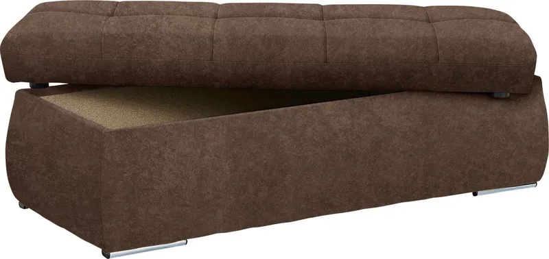 DOMO collection Hocker NMORIC, mit Stauraumfach, auch in Cord, Braun, – Produktbild 3 von 5