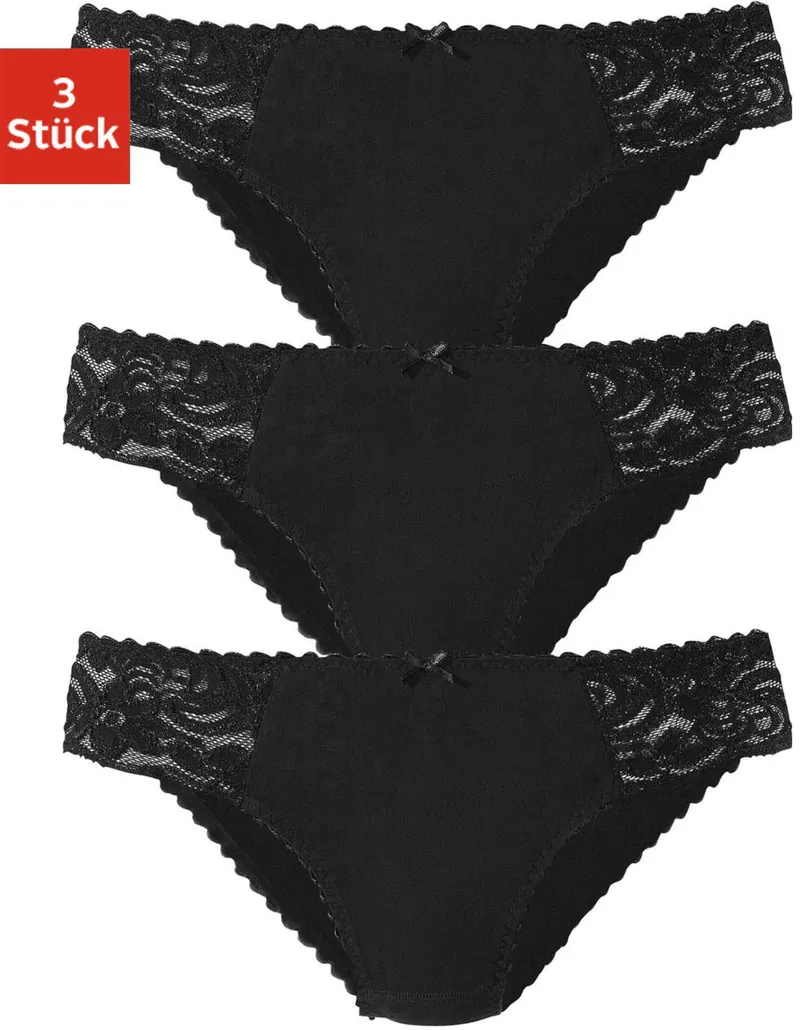 petite fleur by Lascana Jazz-Pants Slips schwarz, Schwarz, – Produktbild 1 von 3