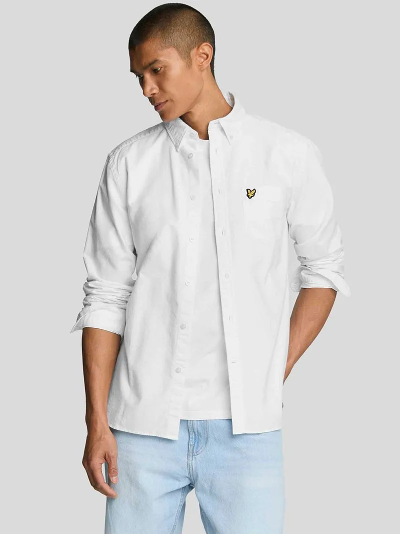 Lyle and Scott Lyle & Scott Shirt Plain Oxford White - Größe L, Weiß, – Produktbild 2 von 5