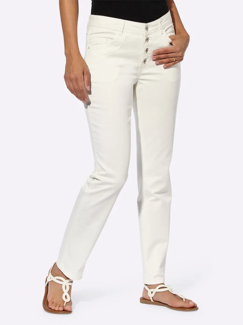 Witt 5-Pocket-Jeans ecru, Ecru, – Produktbild 1 von 3