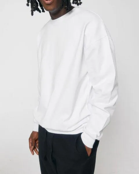 YTWOO YTWOO Oversized Sweatshirt aus reiner Bio-Baumwolle, Dry Handfeel, Weiß, – Produktbild 2 von 4