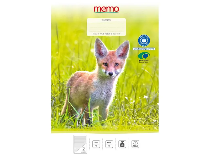 Memo memo Schulheft A5 2. Klasse Lineatur 02 – Produktbild 1 von 1
