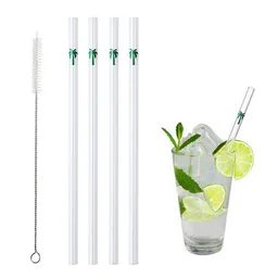 Contento Contento Glastrinkhalm 21 cm lang, 4 Stück, Palme, mit Bürste – Produktbild 1 von 1