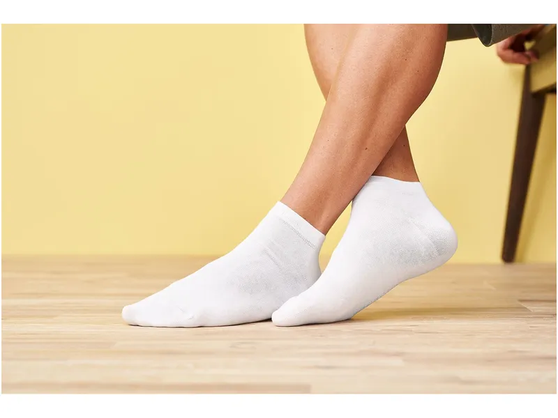 Living Crafts Living Crafts - Herren Sneaker-Socken, 2er-Pack (98% Bio-Baumwolle; 2% Elasthan), Weiß, – Produktbild 3 von 4