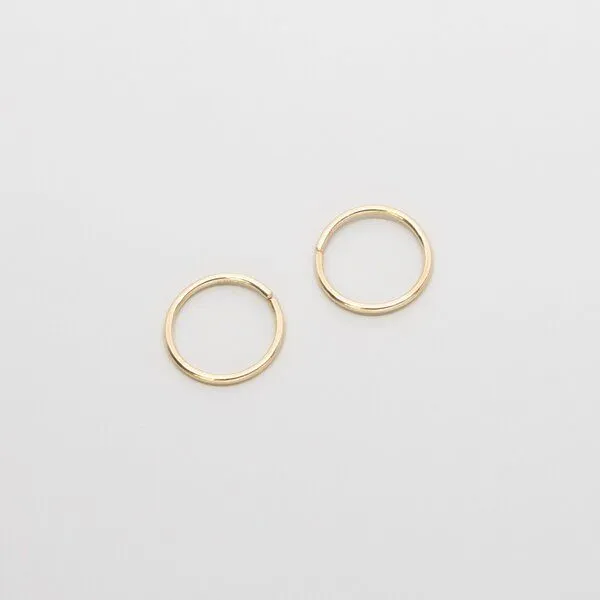 fejn jewelry fejn jewelry shiny mini hoop solid gold, Gold, – Produktbild 2 von 2