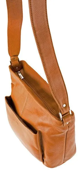 Alpenleder Alpenleder Umhängetasche GRAZ, Naturbraun, – Produktbild 2 von 4