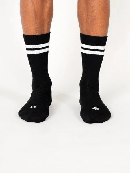 erlich textil erlich textil Andi Tennis Socken 3er Pack aus Bio-Baumwolle, Schwarz, – Produktbild 2 von 5