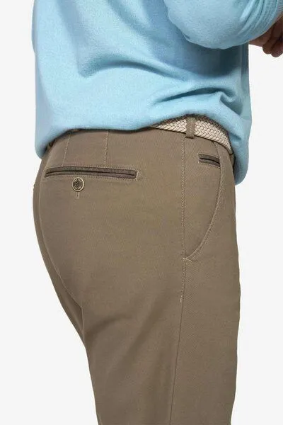 Meyer MEYER Chino im Canvas-Look, Braun (stein), – Produktbild 4 von 8