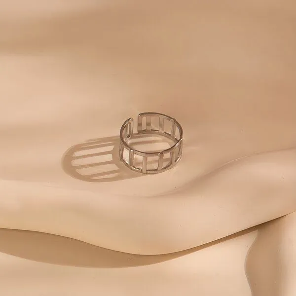 ELEKTROPULLI Größenverstellbarer Ring ca. Ø 17 - 19mm von Elektropulli, Silber, – Produktbild 4 von 4
