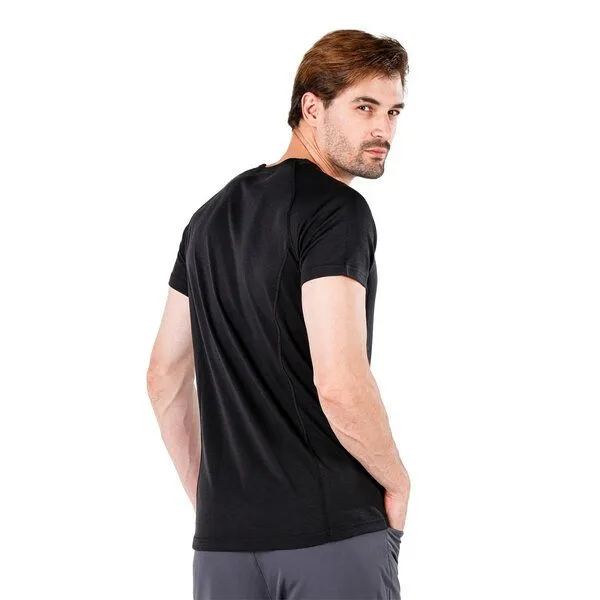 Woolona Woolona Kurzarmshirt - BERG- 100% Merinowolle, Schwarz, – Produktbild 3 von 3