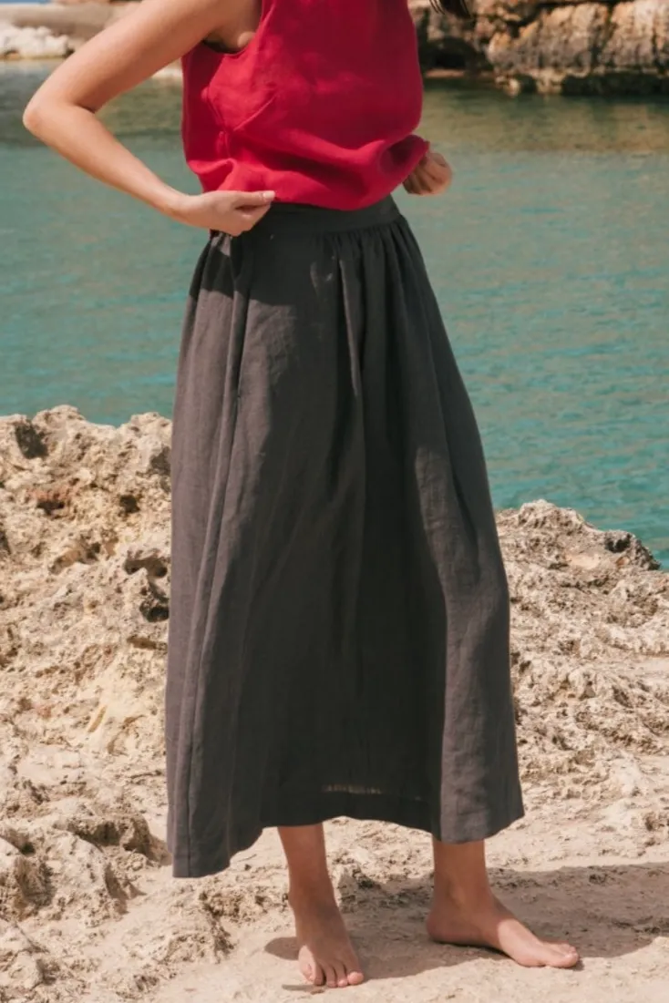 AmourLinen AmourLinen Damen vegan Rock Mona Anthrazit, Dunkelgrau, – Produktbild 2 von 2