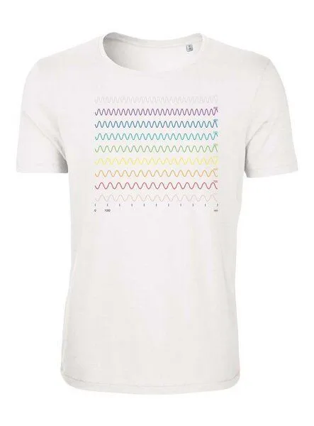UNIPOLAR UNIPOLAR Physik T-Shirt aus Bio-Baumwolle Modell: Wellenlänge, White, – Produktbild 2 von 7