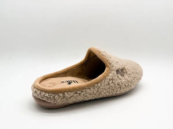 thies Hausschuh "thies ® Rec Soft Teddy Slipper" aus rec. PES, Sand, – Produktbild 4 von 4